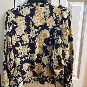 Frank & Oak bomber style jacket- Navy and Yellow